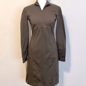 Athleta Cassidy dress in dark brown ponte